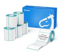 CLABEL Lot de 6 rouleaux de ruban d'étiquettes blanc pour imprimante d'étiquettes 220B et 221B - Auto-adhésif thermique - Pour étiqueteuse - Convient pour la maison, le bureau, l'école (40 x 30 mm)