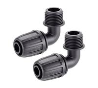 Claber 91019 Lot de 2 raccords d'arrosage à filetage coudé pop-up