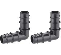 Claber ACC.Ri Rainjet Coude cannelé à 90° permettant de raccorder 2 tuyaux, pour l’arrosage Goutte à Goutte (Lot de 2)