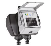 Dual myAquaSolar Claber, programmateur arrosage Automatique à Deux Voies avec Panneau photovoltaïque