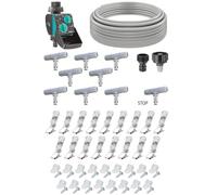 Claber Kit Happy Fresh Evolution 12 m avec Aquauno Mist, kit de brumisation Automatique pour l'espaces à l'extérieur