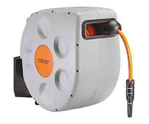 Claber Rotoroll Evolution 30 m, dévidoir automatique pour montage mural équipé de Slow Rewind System