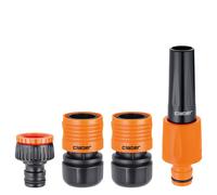 Claber Starter kit 19 mm Grand Débit, lance et raccords Safety Lock pour tuyau d'arrosage