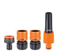 Claber Starter kit 19 mm Grand Débit, lance et raccords Safety Lock pour tuyau d'arrosage