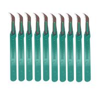 CLABMROEC Scalpels Stériles Jetables #12 Lame Courbe - Lot de 10 pour Chirurgie Plastique, Procédures Esthétiques, Lame en Acier Carbone, Emballage Individuel