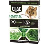 CLAC Appât raticide grains d’avoine Bromadiolone 25 ppm - 150 g (6x25 g)