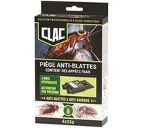 Clac® Piège Anti-Cafards Professionnelle x6 - Appât Insecticide Très Appétant - Élimine Colonies de Cafards et Blattes - Efficacité Jusqu’à 3 Mois - Tous Types de Blattes - Activation par Pression
