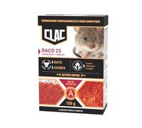 CLAC® Raco25 - Anti-Souris & Anti-Rats Puissant - Céréales à l’Avoine Très Appétent - Appât Professionnel à Base de Difénacoum - Action Rapide - Intérieur & Extérieur (Greniers, Caves, Bâtiments)
