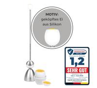 Clack 99009 - Casse-œufs - En acier inoxydable - Motif : œuf de petit-déjeuner - Fabriqué en Allemagne - Idée cadeau