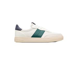Clae - Baskets vegan - Davis White Cactus Navy Green pour Homme en Coton - Taille 41 - Vert Vert 41