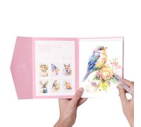 Clain De Travail Aquarelle - Livre De Coloriage Avec Peinture Et Pinceau En 12 Couleurs Pour La Peinture Aquarelle, Livret Drawing Practice Sheets Tools Kit Pour Une Activité Relaxante