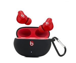 Claiol Coque en Silicone pour Beats Studio Buds, Coque Antichoc en Silicone de qualité supérieure avec Porte-clés (Noir)
