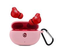 Claiol Coque en silicone pour Beats Studio Buds, coque en silicone antichoc de qualité supérieure avec porte-clés (rose)