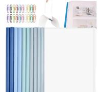 Clair A4 Dossier Coulissante,10pcs A4 Couverture de Rapports, Plastique Dossier Fichiers,Plastique Chemise de Couvertures Rapports,Couvertures Reliure Transparent,Barre Coulissante Rapport Couvre