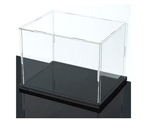 Clair Acrylique Boîtes D'affichage, Cube Protection Anti-poussière Comptoir Vitrine, Boîte Organisateur Pour Les Objets De Collection, Figurines D'action/minifigures ( Color : Black , Size : Customiza