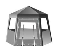 Clair Bâche étanche avec œillets,Bâche Transparente Anti-vieillissement avec 2 Fermetures éclair,Bâche de Protection imperméable,pour côtés des gazebos,Camping,terrasses,2zippers-W1.7xH2.5m