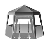 Clair Bâche étanche avec œillets,Bâche Transparente Anti-vieillissement avec 2 Fermetures éclair,Bâche de Protection imperméable,pour côtés des gazebos,Camping,terrasses,2zippers-W1.7xH3.3m