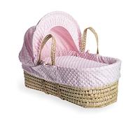 Clair de Lune Couffin en palmier à fossettes - 75 x 28 cm (rose)
