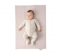 Clair de Lune Matelas à langer vichy pliable, facile à nettoyer, doux, résistant à l'eau, tapis de voyage 60 x 34 cm