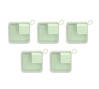 Clair Petit boîtier de Rangement en Plastique Portable Vert Petit récipient en Plastique de Maquillage Ongles Organisateur Voyageur Clair Vert
