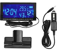 Clair un thermomètre numérique de voiture, instrument de mesure de haute qualité multi-fonction de voltmètre de véhicule, hygromètre, l'accès à