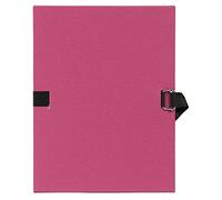 CLAIRCELL Chemise à sangle Dos extensible 12 cm Papier toilé 24 x 32 cm Bordeaux