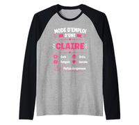 Claire Blague Mode d'emploi Humour prénom Claire Manche Raglan