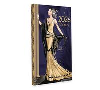 Claire Coxon Agenda semainier 2026 fin Art déco | Agenda de poche à couverture rigide avec planification prospective et illustrations originales Art déco