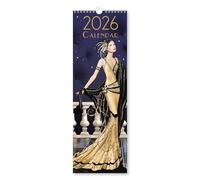 Claire Coxon Calendrier mural fin 2026 Art déco | Planificateur mensuel avec illustration d'inspiration vintage et boucle de suspension