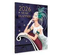 Claire Coxon Planificateur annuel 2026 | Agenda mensuel Art déco mensuel à couverture rigide avec illustrations élégantes