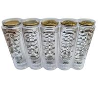 CLAIRE-FONCET Monnayeur Pièces Euro pour Portefeuille Serveur Restauration Pratique - Caisse Monnaie Pièces - Range Monnaie 5 Compartiments Transparents - Trieur Pieces - Bars, Restaurants