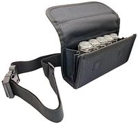 CLAIRE-FONCET Sacoche avec Monnayeur 5 pièces Euros - Portefeuille Serveur Restauration Pratique - Pochette Monnaie Billets avec Trieur Piéce - Toile Tissu - Fermeture Aimant - Bars, Restaurants