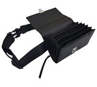CLAIRE-FONCET Sacoche Banane Monnayeur en Véritable Cuir de Bovin, Fermeture Cartable, Vendue sans monnayeur 5 pièces Euro, idéale pour Serveur, Serveuse, Brasserie, Restaurants, Cinéma