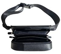 CLAIRE-FONCET Sacoche Banane Serveur en Véritable Cuir à Fermeture glissière, Vendue sans monnayeur, idéale pour Serveurs, Serveuses, Bars, Brasseries, Pubs, Restaurants, Forains