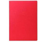 Clairefontaine 60321C Cahier Piqué Crok'Book - 24 Feuilles Papier Dessin Blanc A4 21x29,7 cm 90g - Format Portrait - Couverture Rouge - Couverture Souple Personnalisable