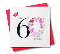 Claire Giles Hearts and Stars Carte de 60è anniversaire Rose