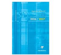 CLAIREFONTAINE - 1 Agenda de Bord Millésimé Pour Enseignant - Septembre 2025 à Août 2026 - Format 21 x 29,7 cm - Visuels Bleu