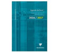 Clairefontaine - 1 Agenda de Bord Millésimé Pour Enseignant - Septembre 2026 à Août 2027 - Format 21 x 29,7 cm - Visuels Vert