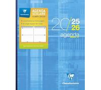Clairefontaine - 1 Agenda WHEN 17 Bleu - Septembre 2025 à Septembre 2026 - Format 17 x 22 cm - 1 Semaine sur 2 pages