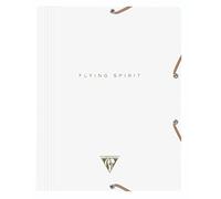 Clairefontaine 104514C - Une chemise à élastique 3 rabats Flying Spirit 24x32cm, couverture en carte blanche pelliculée, motif aléatoire