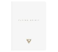 Clairefontaine 104536C - Un carnet piqué cousu fil Flying Spirit 96 pages ivoire 14,8x21 cm 90g lignées, couverture en carte blanche pelliculée, motif aléatoire