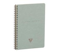 Clairefontaine - 107566C - Un Carnet A Spirale Flying Spirit A5 14,8x21 cm 120 Pages Lignées Détachables Papier Ivoire 90g - Poches - Couverture cartonnée Vert de gris 5 motifs au dos, livr. aléatoire