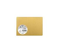 Clairefontaine 111390C - Paquet de 25 Cartes Simples - Format C6 (11x15,5cm) - 210g/m² - Coloris Or - Invitation Evènements et Correspondance - Gamme Pollen - Papier Premium Lisse
