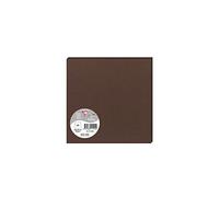 Clairefontaine 11142C - Paquet de 25 Cartes Simples - Format Carré 16x16cm - 210g/m² - Coloris Cacao - Cartons d'Invitation Evènements et Correspondance - Gamme Pollen - Papier Premium Lisse