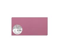 Clairefontaine 11555C - Paquet de 25 Cartes Simples - Format DL 10,6x21,3cm - 210g/m² - Coloris Rose Hortensia - Cartons d'Invitation Evènements et Correspondance - Gamme Pollen - Papier Premium Lisse