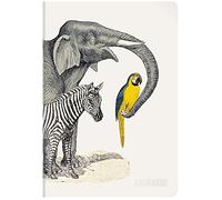 Clairefontaine 115737C - Un Cahier Piqué visuel Animal/Girafe/Eléphant - A4 21x29,7 cm 96 Pages Lignées avec Marge papier blanc 90g - Collection Animalis - 2 visuels, livraison aléatoire