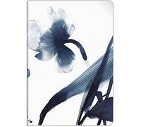 Clairefontaine 115927C - Un Cahier Cousu fil motif Floral Peint à l'Encre Bleue - A4 21x29,7 cm 96 Pages Lignées avec Marge Papier blanc 90g - Collection Inkebana - 2 visuels, livraison aléatoire