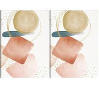 Clairefontaine 115962C - Un Carnet Piqué Cousu Fil visuel Géométrique/Floral - A5 14,8x21 cm 96 Pages Lignées papier blanc 90g - Collection Evanescence - 3 visuels, livraison aléatoire (Lot de 2)