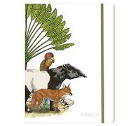 Clairefontaine 115997C - Une Chemise A Elastique Cartonnée 3 Rabats A4 motifs Animal / Renard et Tapir / Lion - Papier grain fin - Collection Animalis - 2 visuels, livraison aléatoire