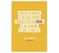 Clairefontaine 116011C - Un Carnet Piqué avec Texte Original - A5 14,8x21 cm 96 Pages Lignées Papier Blanc 90g - Finition mat - Collection Jemedisais - 3 visuels, livraison aléatoire